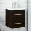 Vidaxl Mueble De Baño Con Lavabo Integrado Negro