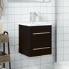 Vidaxl Mueble De Baño Con Lavabo Integrado Negro