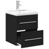 Vidaxl Mueble De Baño Con Lavabo Integrado Negro