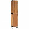 Vidaxl Mueble De Baño Hierro Y Madera Maciza De Acacia 40x27x190 Cm Marrón