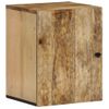 Vidaxl Armario De Baño De Pared Madera Maciza De Mango 38x33x48 Cm Marrón