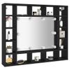 Vidaxl Mueble Con Espejo Y Luces Led Negro 91x15x76,5 Cm