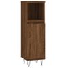 Vidaxl Armario De Baño Madera Contrachapada Marrón Roble 30x30x100 Cm