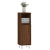 Vidaxl Armario De Baño Madera Contrachapada Marrón Roble 30x30x100 Cm