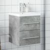 Vidaxl Mueble De Baño Con Lavabo Integrado Gris Hormigón