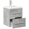 Vidaxl Mueble De Baño Con Lavabo Integrado Gris Hormigón