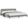 Vidaxl Estructura De Cama Con Cabecero De Tela Gris Taupe 200x200 Cm Gris Topo