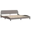 Vidaxl Estructura De Cama Con Cabecero De Tela Gris Taupe 200x200 Cm Gris Topo