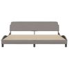 Vidaxl Estructura De Cama Con Cabecero De Tela Gris Taupe 200x200 Cm Gris Topo