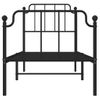 Vidaxl Estructura De Cama Con Cabecero Y Estribo Metal Negro 75x190 Cm