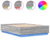 Vidaxl Estructura Cama Con Luces Led Madera Gris Sonoma 160x200 Cm