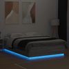 Vidaxl Estructura Cama Con Luces Led Madera Gris Sonoma 160x200 Cm