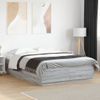 Vidaxl Estructura Cama Con Luces Led Madera Gris Sonoma 160x200 Cm