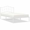 Vidaxl Estructura De Cama De Metal Con Cabecero Blanco 100x200 Cm