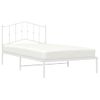 Vidaxl Estructura De Cama De Metal Con Cabecero Blanco 100x200 Cm