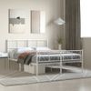 Vidaxl Estructura Cama Metal Con Cabecero Y Estribo Blanco 150x200 Cm