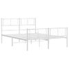 Vidaxl Estructura Cama Metal Con Cabecero Y Estribo Blanco 150x200 Cm