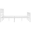 Vidaxl Estructura Cama Metal Con Cabecero Y Estribo Blanco 150x200 Cm