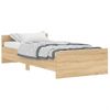 Vidaxl Estructura De Cama Madera Contrachapada Roble Sonoma 90x190 Cm Marrón