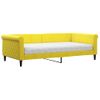 Vidaxl Sofá Cama Con Colchón Terciopelo Amarillo 100x200 Cm