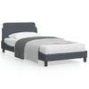 Vidaxl Estructura Cama Con Cabecero Terciopelo Gris Oscuro 100x200 Cm