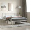 Vidaxl Estructura De Cama Con Cabecero Metal Blanca 160x200 Cm