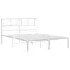 Vidaxl Estructura De Cama Con Cabecero Metal Blanca 160x200 Cm