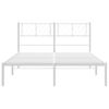 Vidaxl Estructura De Cama Con Cabecero Metal Blanca 160x200 Cm