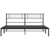 Vidaxl Estructura De Cama Con Cabecero Metal Negro 200x200 Cm