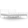 Vidaxl Estructura Cama Metal Con Cabecero Y Estribo Blanco 180x200 Cm