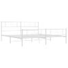 Vidaxl Estructura Cama Metal Con Cabecero Y Estribo Blanco 180x200 Cm