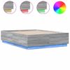 Vidaxl Estructura Cama Con Luces Led Madera Gris Sonoma 120x190 Cm