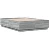 Vidaxl Estructura Cama Con Luces Led Madera Gris Sonoma 120x190 Cm