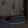 Vidaxl Estructura Cama Con Luces Led Madera Gris Sonoma 120x190 Cm