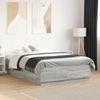 Vidaxl Estructura Cama Con Luces Led Madera Gris Sonoma 120x190 Cm