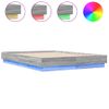 Vidaxl Estructura De Cama Con Luces Led Gris Sonoma 135x190 Cm