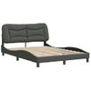 Vidaxl Estructura De Cama Con Cabecero De Tela Gris Oscuro 140x190 Cm