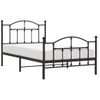 Vidaxl Estructura De Cama Con Cabecero Y Estribo Metal Negro 100x190cm