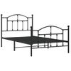 Vidaxl Estructura De Cama Con Cabecero Y Estribo Metal Negro 100x190cm