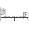 Vidaxl Estructura De Cama Con Cabecero Y Estribo Metal Negro 100x190cm