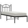 Vidaxl Estructura De Cama Con Cabecero Metal Negro 75x190 Cm