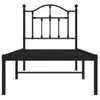 Vidaxl Estructura De Cama Con Cabecero Metal Negro 75x190 Cm