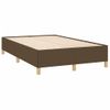 Vidaxl Cama Box Spring Con Colchón Y Led Tela Marrón Oscuro 120x190 Cm