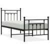 Vidaxl Estructura De Cama Con Cabecero Y Estribo Metal Negro 75x190 Cm