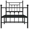 Vidaxl Estructura De Cama Con Cabecero Y Estribo Metal Negro 75x190 Cm