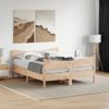 Vidaxl Estructura De Cama Con Cabecero Madera De Pino Blanco 150x200cm Marrón