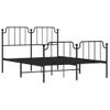 Vidaxl Estructura De Cama Cabecero Y Estribo Metal Negro 140x200 Cm