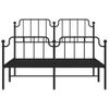 Vidaxl Estructura De Cama Cabecero Y Estribo Metal Negro 140x200 Cm