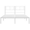 Vidaxl Estructura De Cama De Metal Con Cabecero Blanca 140x190 Cm