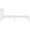 Vidaxl Estructura De Cama De Metal Con Cabecero Blanca 140x190 Cm